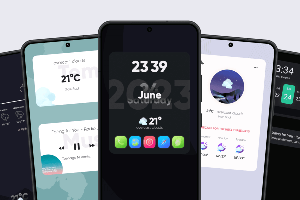 One4KWGT Reloaded - Android app with 96 beautiful widgets.