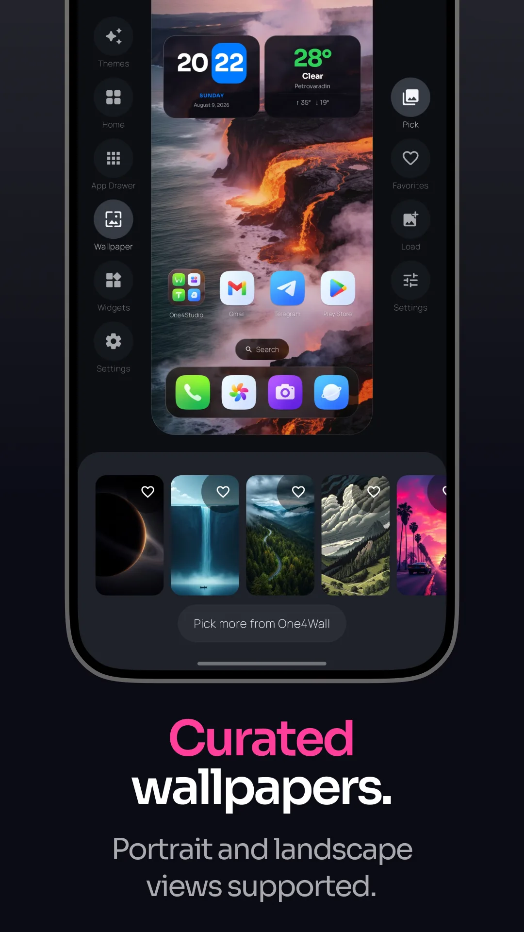 Curated wallpapers inside One4Home Studio