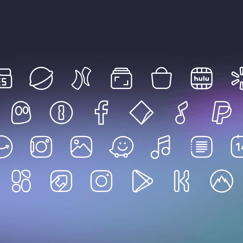 Caelus White icon pack preview